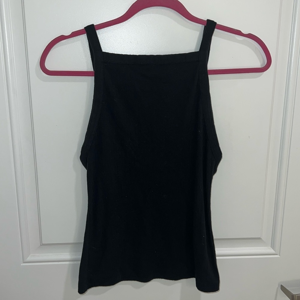 Free people black high neck tank top